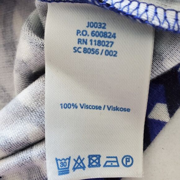 Boden Geometric Print Long Sleeve Shirtdress Button-Down Soft Jersey Sz 4 Preppy - Picture 8 of 9